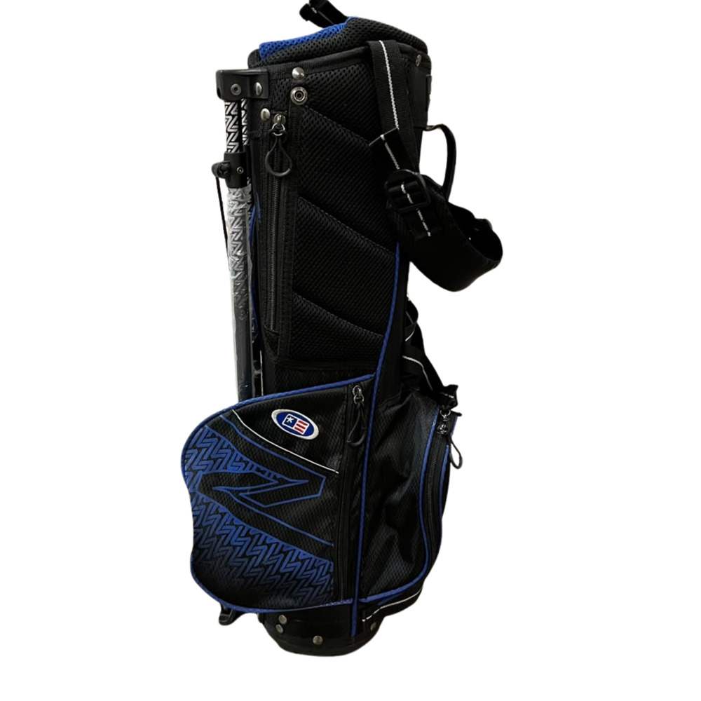 US Kids Golf UL7 Ultralight 45" 3-Way Stand Carry Bag Black/Blue Rain Hood Nice! - Picture 3 of 7